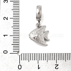 Подвески-шармы с морскими животными из нержавеющей стали 304 с кристаллами и стразами в европейском стиле&nbsp;STAS-D153-02A-P