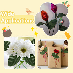 Искусственный лист из шелковой ткани ручной работы&nbsp;AJEW-WH20070-073H