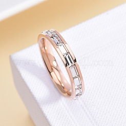 Кольца из нержавеющей стали 304 с кристаллами и стразами&nbsp;FS-WGF5DC4-01