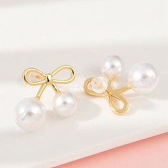 Латунь серьги EJEW-F376-01G