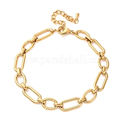 Браслеты на ногу из овальной цепи из нержавеющей стали 304 AJEW-A057-12G