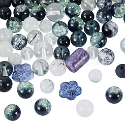 80 г прозрачных стеклянных бусин&nbsp;DGLA-TA0001-47J