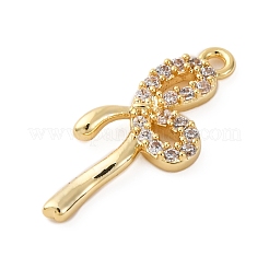 Латунные микропаве прозрачные подвески с фианитом KK-V016-17G