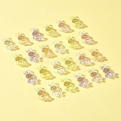 50шт 5 цвета прозрачные акриловые бусины MACR-FS0001-83