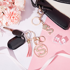 2 шт. 2 стиля блестящие стразы буква s подвеска брелок KEYC-DC0001-04