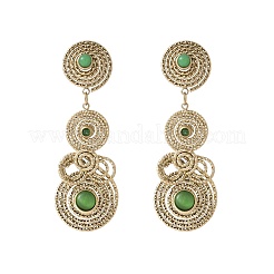 Серьги-гвоздики с подвесками из нержавеющей стали марки 304 «Вихревая спираль» EJEW-Q028-01C-G