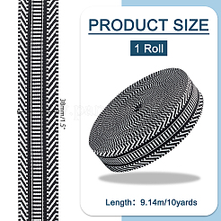 10 ярд полиэстеровой полосатой жаккардовой ленты OCOR-PH0004-10
