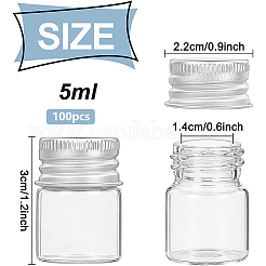 100шт пустые пробирки для хранения стеклянных бусин&nbsp;AJEW-BC0009-83A