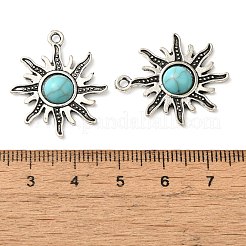 Подвески из сплава в тибетском стиле с имитацией бирюзы&nbsp;FIND-NH0001-01AS