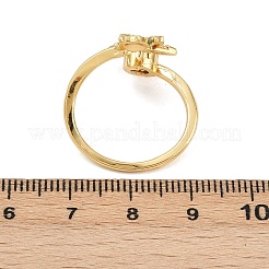 Вращающиеся латунные кольца с микропаве из кубических цирконий для женщин&nbsp;LS-RJEW-K305-02G