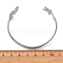 Браслеты-манжеты из нержавеющей стали 304 для женщин BJEW-C123-01A-P