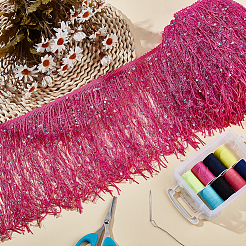 5 м отделочная лента из полиэстера с пайетками и кисточками OCOR-BC0006-56C