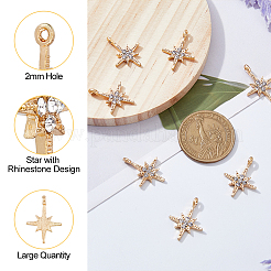 Подвески со стразами из сплава 50 шт. FIND-DC0003-74