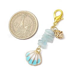 Подвеска в форме ракушки из сплава эмали&nbsp;HJEW-JM03247