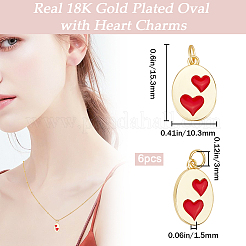 Настоящие 18k позолоченные латунные подвески&nbsp;KK-BBC0012-35