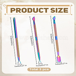 3 шт. 3-х стильный двухголовый пушер из нержавеющей стали 430&nbsp;MRMJ-LP0001-32