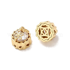 Многожильные звенья из прозрачного кубического циркония из латуни&nbsp;KK-Z131-07G