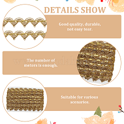 10 ярд металлизированной кружевной оплетки из полиэстера DIY-WH0491-47B
