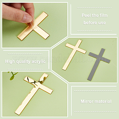 Зеркальные акриловые настенные украшения DIY-WH0504-197A-02