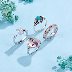 925 прямоугольное открытое кольцо-манжета из стерлингового серебра с родиевым покрытием JR905A