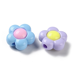 Двухцветные непрозрачные акриловые бусины SACR-I005-08D