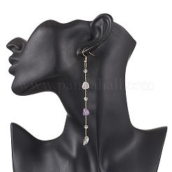 Комплекты из цепочек и ожерелий из натуральных аметистов ручной работы SJEW-JS01342-02