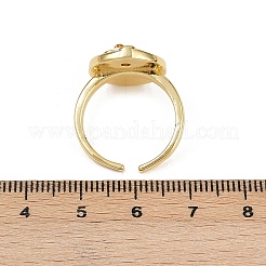 Латунные манжеты с небесно-голубой эмалью RJEW-C139-17A-G