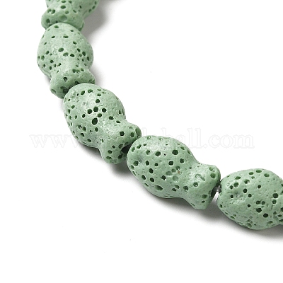 Бусы из натуральной лавы&nbsp;G-U007-01G-1