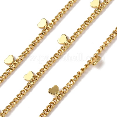 Латунные подвески в форме сердца цепочки CHC-H113-08G-1