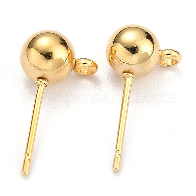 Фурнитура для сережек-гвоздиков с шариковым штифтом из нержавеющей стали 304 STAS-Z035-01G-G-1