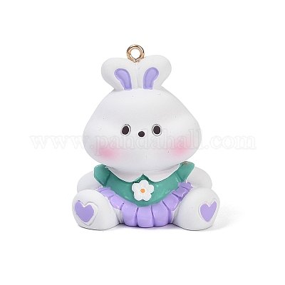 Подвески из непрозрачной смолы RESI-S018-01B-G-1