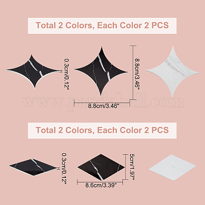 8 шт. 4-х стильные подставки для колец из ПВХ RDIS-GA0001-01-1