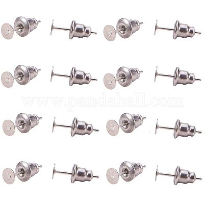 Комплекты фурнитуры для сережек из нержавеющей стали 304 STAS-PH0010-26P-1