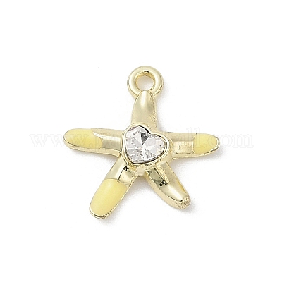 Подвески со стразами из сплава эмали PALLOY-R151-41G-01-1