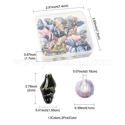 26шт 13 цвета фарфоровые бусины ручной работы PORC-FS0001-28-1