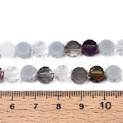 Стеклянные бусины с гальваническим покрытием  EGLA-N022-03A-A01-1