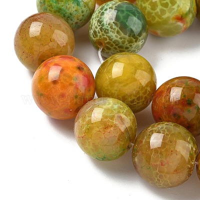 Окрашенные естественный агат бисер пряди G-I394-B14-1