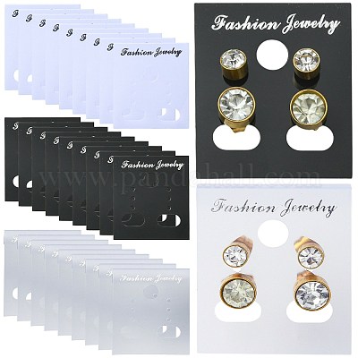 180 шт. 3 стиля прямоугольных пластиковых карточек для демонстрации сережек EDIS-FS0001-01D-1