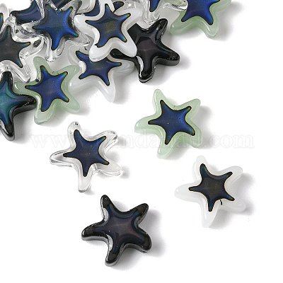 20шт 4 цвета стеклянные бусины GLAA-FS0002-49-1