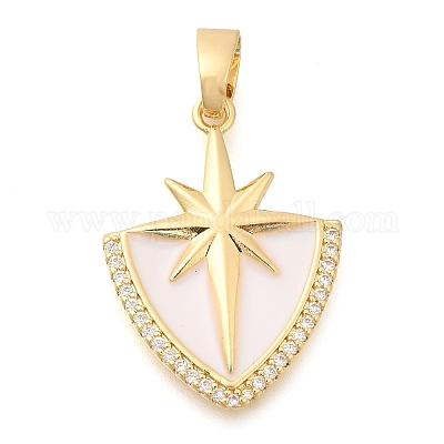 Латунные микро проложить кубического циркония подвески KK-S049-14G-01-1