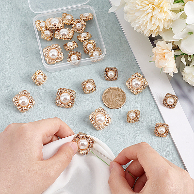 2 стиль пуговицы из сплава с 1 отверстиями на ножке FIND-NB0003-73B-1