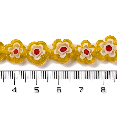 Ручной работы millefiori стеклянные бусины нитки LAMP-G164-03F-1