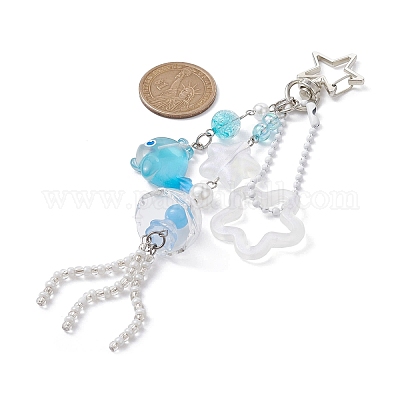 Светящиеся медузы и кит HJEW-JM01606-1