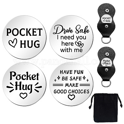 Набор памятных монет из нержавеющей стали с двусторонней гравировкой в виде сердца AJEW-GL0002-01F-1