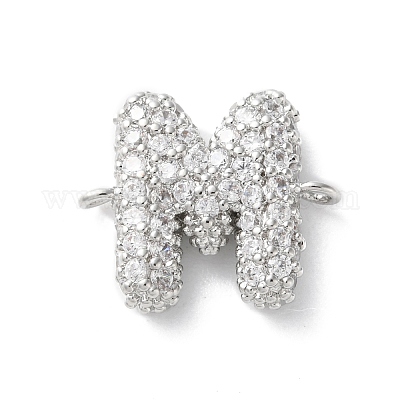 Латунные микро-паве кубические цирконии буквы соединения KK-I717-04M-P-1