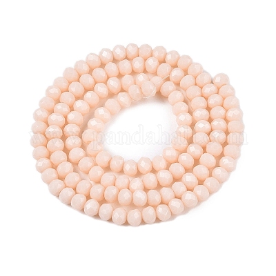 Непрозрачный сплошной цвет имитация нефрита стеклянные бусины пряди EGLA-A044-P4mm-D05-1