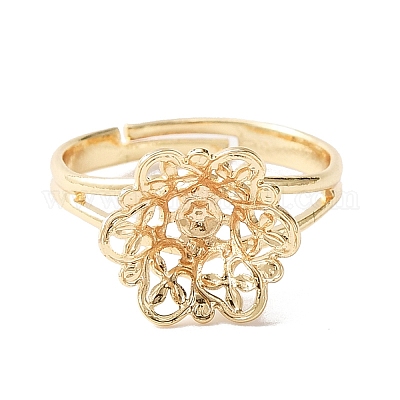 10шт регулируемые латунные кольца для пальцев DIY-WH0410-57-1