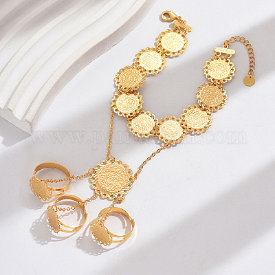 Роскошные латунные браслеты-кольца в ближневосточном стиле для женщин WJ1247-1