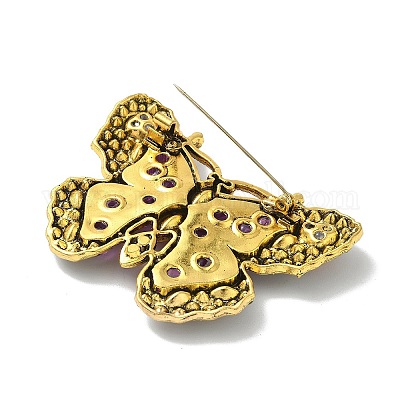 Брошь в виде бабочки из эмалевого сплава&nbsp;LS-JEWB-K018-36AG-1
