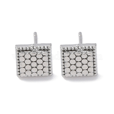 Латунь серьги EJEW-D288-07P-1